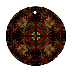 Fractal Kaleidoscope Ornament (round) by BangZart