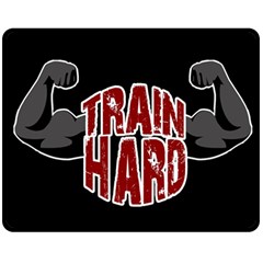 Train Hard Fleece Blanket (medium)  by Valentinaart