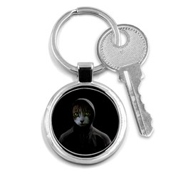 Gangsta Cat Key Chains (round)  by Valentinaart