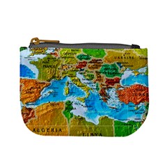 World Map Mini Coin Purses by BangZart