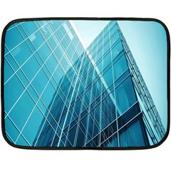 Glass Bulding Double Sided Fleece Blanket (mini)  by BangZart