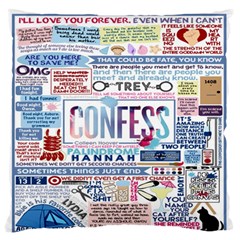 Book Collage Based On Confess Large Flano Cushion Case (two Sides) by BangZart
