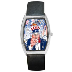 Independence Day United States Of America Barrel Style Metal Watch by BangZart