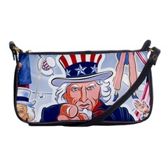 Independence Day United States Of America Shoulder Clutch Bags by BangZart