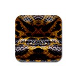 Textures Snake Skin Patterns Rubber Square Coaster (4 pack)  Front