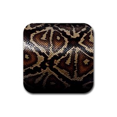 Snake Skin Olay Rubber Square Coaster (4 Pack)  by BangZart