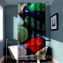 Stones Colors Pattern Pebbles Macro Rocks Shower Curtain 36  X 72  (stall)  by BangZart