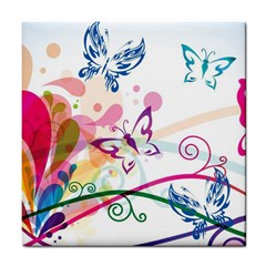 Butterfly Vector Art Tile Coasters by BangZart