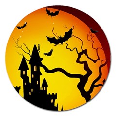 Halloween Night Terrors Magnet 5  (round) by BangZart