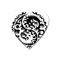 Ying Yang Tattoo Heart Magnet by BangZart