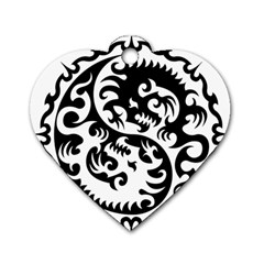 Ying Yang Tattoo Dog Tag Heart (one Side) by BangZart