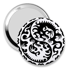 Ying Yang Tattoo 3  Handbag Mirrors by BangZart