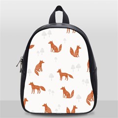 Fox Animal Wild Pattern School Bags (small)  by BangZart