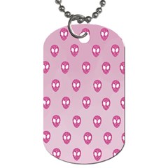 Alien Pattern Pink Dog Tag (two Sides) by BangZart