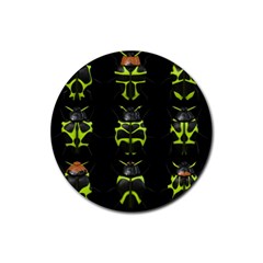 Beetles Insects Bugs Rubber Coaster (round)  by BangZart