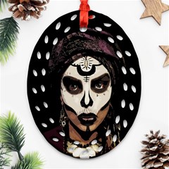 Voodoo  Witch  Oval Filigree Ornament (two Sides) by Valentinaart