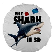 The Shark Movie Large 18  Premium Round Cushions by Valentinaart