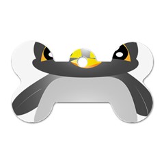 Cute Penguin Animal Dog Tag Bone (two Sides) by Nexatart