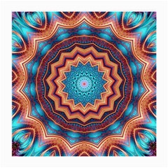 Blue Feather Mandala Medium Glasses Cloth by designworld65