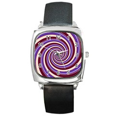 Woven Spiral Square Metal Watch by designworld65