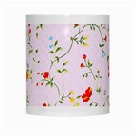 flower pattern White Coffee Mug Center