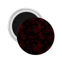 Dark Red Flourish 2 25  Magnets by gatterwe