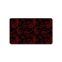 Dark Red Flourish Magnet (name Card) by gatterwe