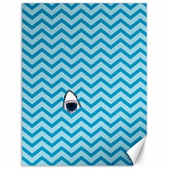 Chevron Shark Pattern Canvas 18  X 24   by emilyzragz