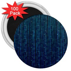 Stylish Abstract Blue Strips 3  Magnets (100 Pack) by gatterwe