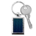 Stylish Abstract Blue Strips Key Chains (Rectangle)  Front