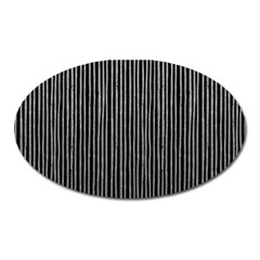 Stylish Silver Strips Oval Magnet by gatterwe