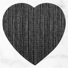 Stylish Silver Strips Jigsaw Puzzle (heart) by gatterwe