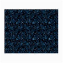 Blue Flower Glitter Look Small Glasses Cloth by gatterwe