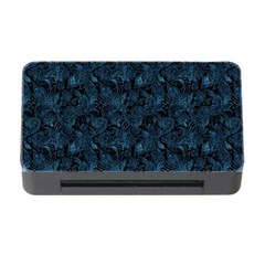 Blue Flower Glitter Look Memory Card Reader With Cf by gatterwe