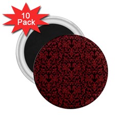 Red Glitter Look Floral 2 25  Magnets (10 Pack)  by gatterwe