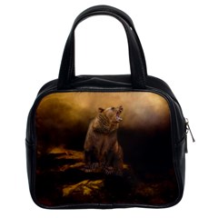 Roaring Grizzly Bear Classic Handbags (2 Sides) by gatterwe