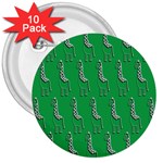 Giraffe Pattern Wallpaper Vector 3  Buttons (10 pack)  Front