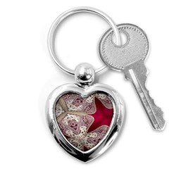 Morocco Motif Pattern Travel Key Chains (heart)  by Nexatart