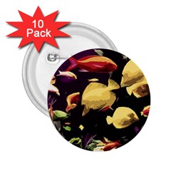 Tropical Fish 2 25  Buttons (10 Pack)  by Valentinaart