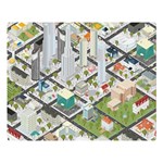 Simple Map Of The City Double Sided Flano Blanket (Large)  80 x60  Blanket Front