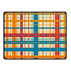 Plaid Pattern Fleece Blanket (small) by linceazul