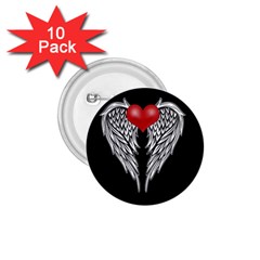 Angel Heart Tattoo 1 75  Buttons (10 Pack) by Valentinaart