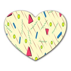 Background  With Lines Triangles Heart Mousepads by Mariart