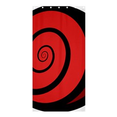 Double Spiral Thick Lines Black Red Shower Curtain 36  X 72  (stall)  by Mariart