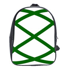 Lissajous Small Green Line School Bag (large) by Mariart