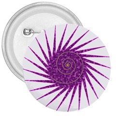 Spiral Purple Star Polka 3  Buttons by Mariart