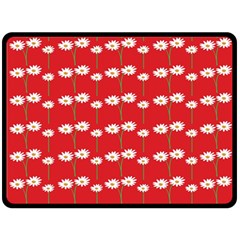 Sunflower Red Star Beauty Flower Floral Fleece Blanket (large)  by Mariart