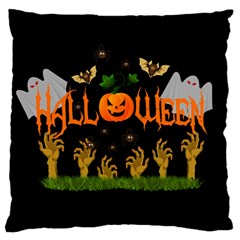 Halloween Large Flano Cushion Case (two Sides) by Valentinaart