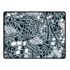 Abstract Floral Pattern Grey Fleece Blanket (small) by Mariart