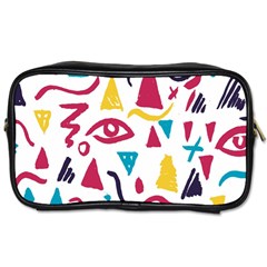 Eye Triangle Wave Chevron Red Yellow Blue Toiletries Bags 2-side by Mariart